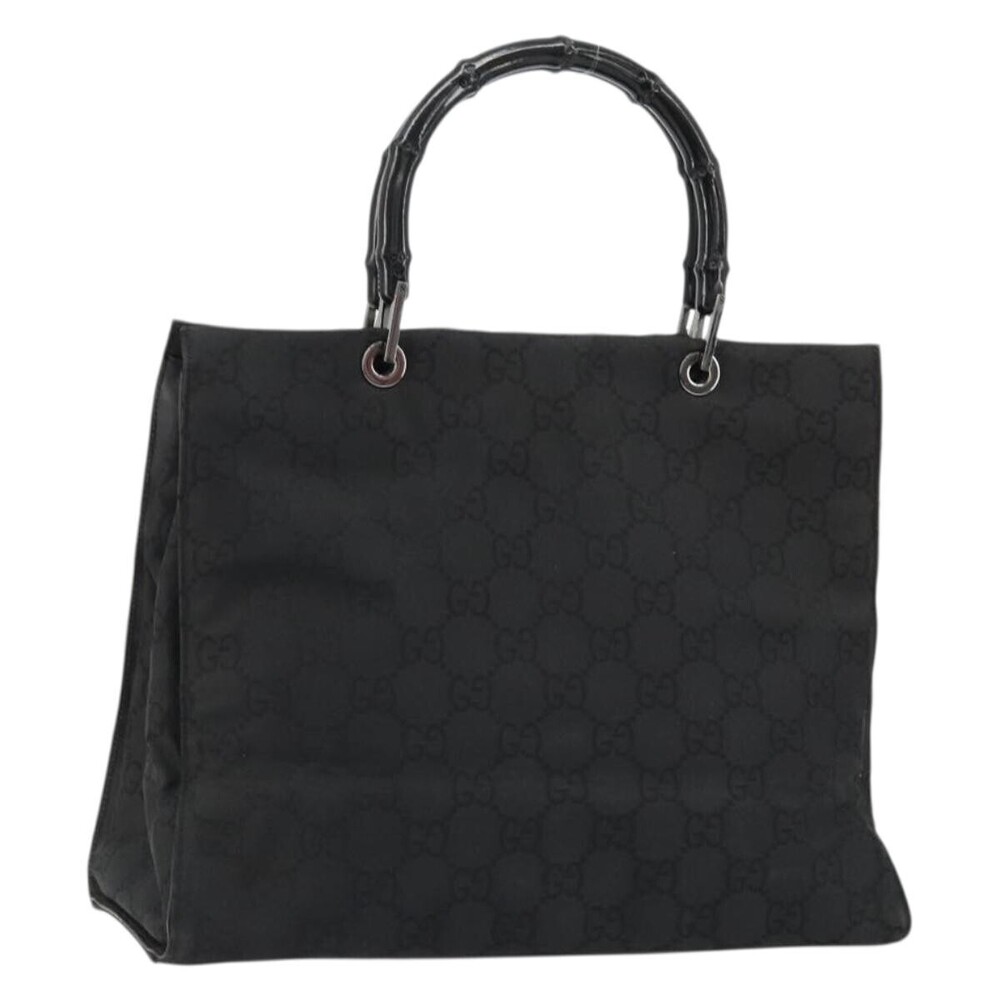 Gucci Vintage Bamboo Handle Tote GG Canvas